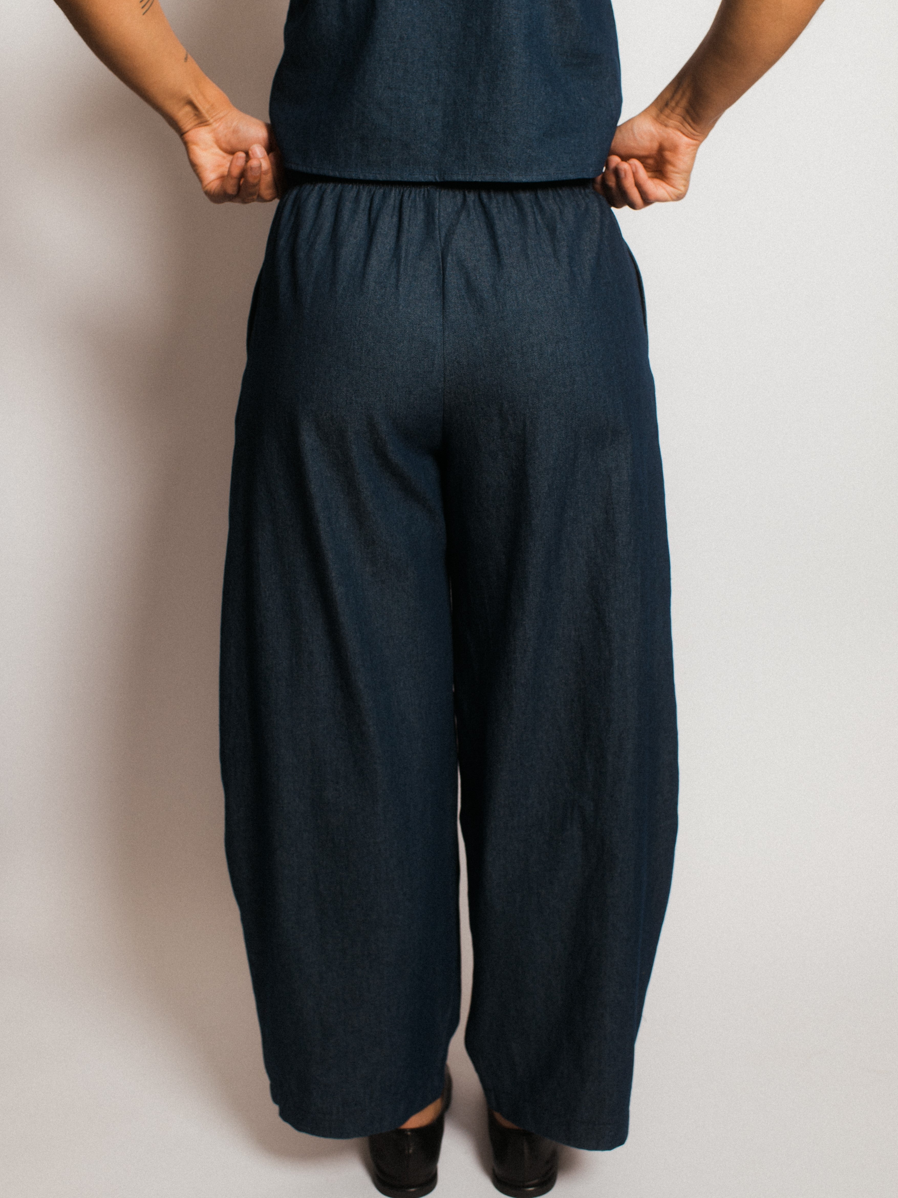 Denim Lantern Pant